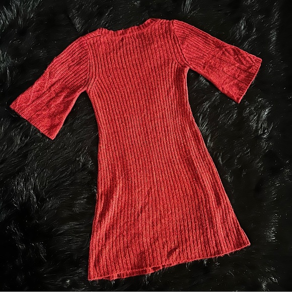 Red Sweater Dress - Picture 3 of 3